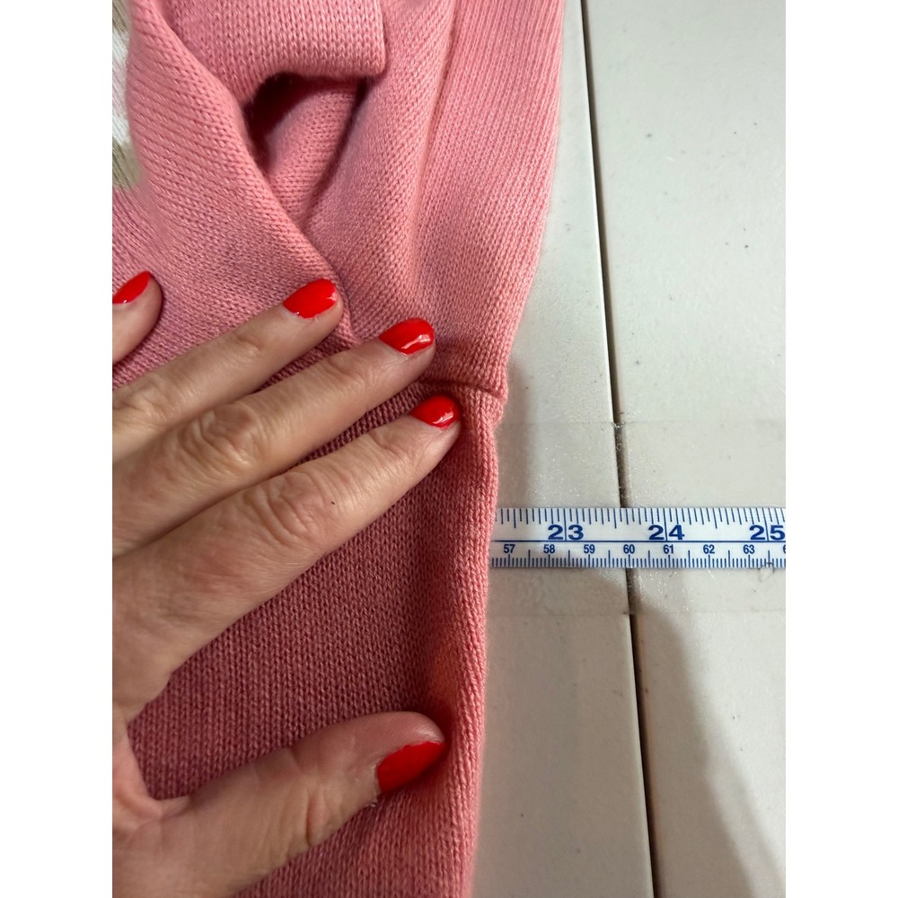 Talbots Fair Isle Sweater Women 1X Pink Lambswool Blend Nordic Winter Preppy - Picture 5 of 6